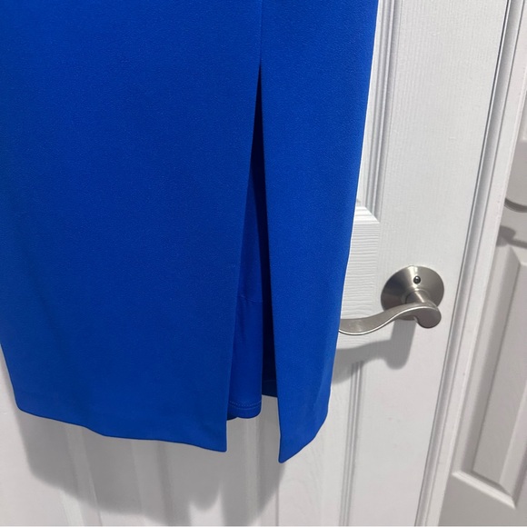 Sheath Midi dress square neck royal blue, size 2 by Adrianna - Picture 5 of 11
